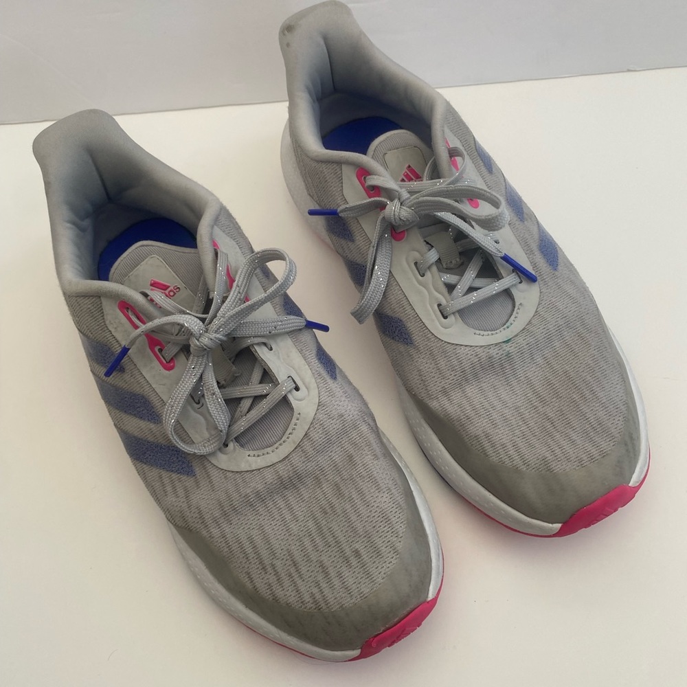 Adidas Girls' Youth EQ 21 Running Shoes in Grey and Pink - Picture 10 of 10